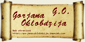 Gorjana Oklobdžija vizit kartica